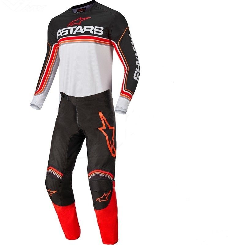 Alpinestars Fluid Speed Jersey Pant Set Black Bright Red